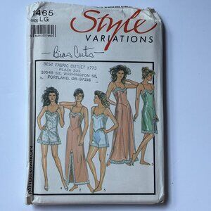 Style Variations Pattern 1465 Slip, nightgown, cami-knickers, french knickers